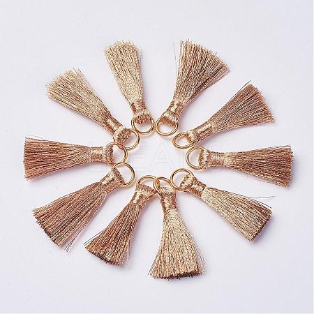 Cannetille Nylon Tassel Pendant Decorations HJEW-G008-A01-1