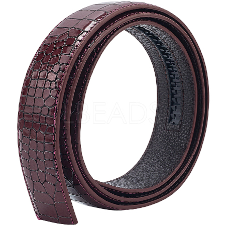 Cowhide Leather Crocodile Skin Pattern Waist Belts for Men AJEW-WH20020-437A-1