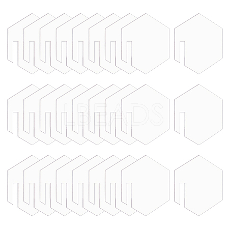 60Pcs Mirror Acrylic Wine Glass Charms AJEW-FG0003-02B-1