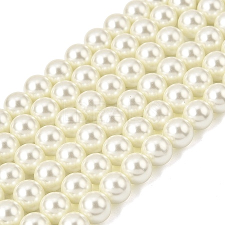 Eco-Friendly Dyed Glass Pearl Round Beads Strands HY-A002-10mm-RB011-1