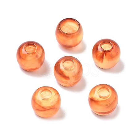 Two Tone Acrylic Beads OACR-S042-01B-1