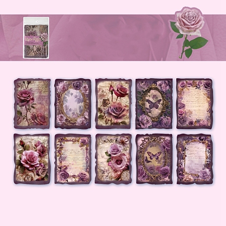 Idle Language Different Flower Material Rose Story Series Scrapbook Paper Pad Sets PW-WG6385E-01-1