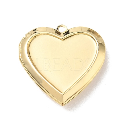 Brass Locket Pendant Cabochon Settings KK-L268-021G-02-1