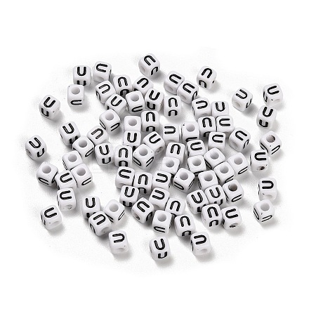 Opaque Acrylic Beads OACR-S076-01U-1