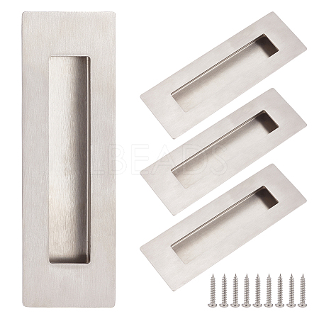 304 Stainless Steel Flush Pull Barn Door Handle FIND-WH0155-026-1