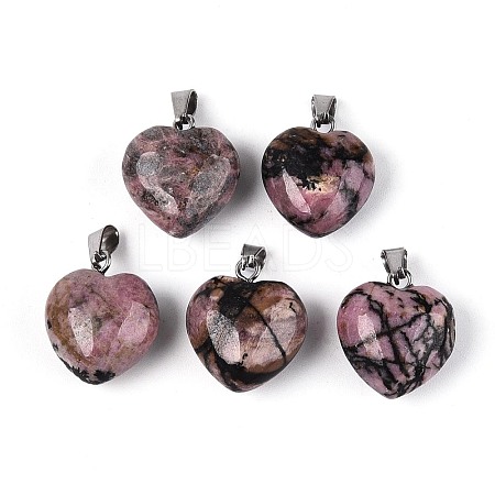 Natural Rhodonite Pendants G-T143-49F-1