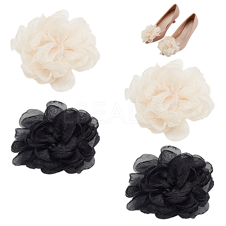 2 Pairs 2 Colors Alloy Shoe Buckle Clips DIY-GO0003-51B-1