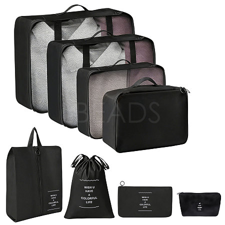8Pcs Polyester Travel Toiletry Bags ABAG-WH0046-118B-1