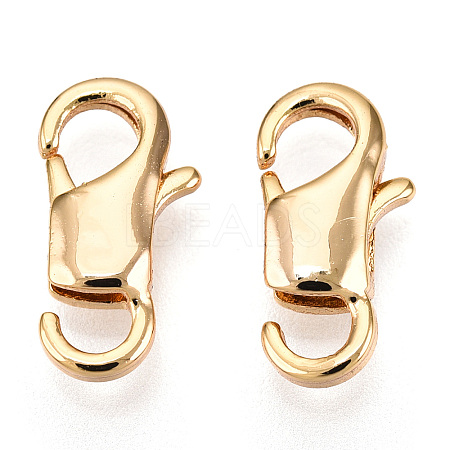 Brass Lobster Claw Clasps KK-N254-13G-1