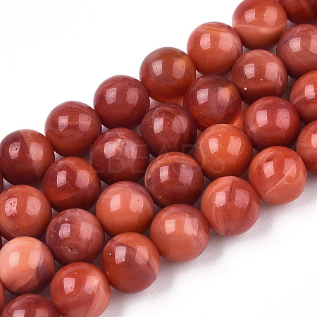 Glass Round Beads Strands GLAA-M044-01P-1