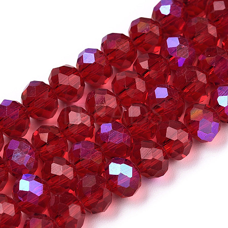 Electroplate Glass Beads Strands LS-EGLA-A034-T10mm-L20-1
