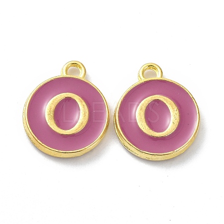 Golden Plated Alloy Enamel Charms ENAM-XCP0001-13O-1