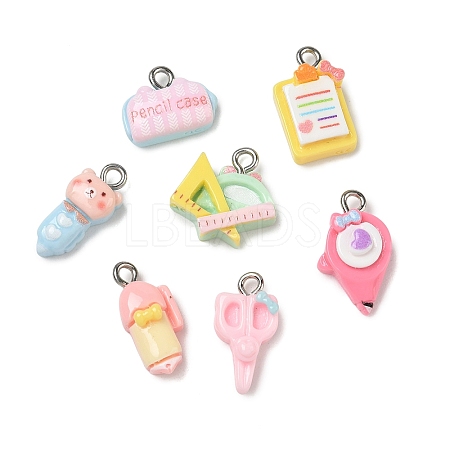 Stationery Supplies Theme Opaque Resin Pendants RE-CBA392A-05P-1