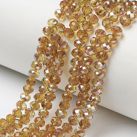 Electroplate Glass Beads Strands EGLA-A034-T4mm-J13-1