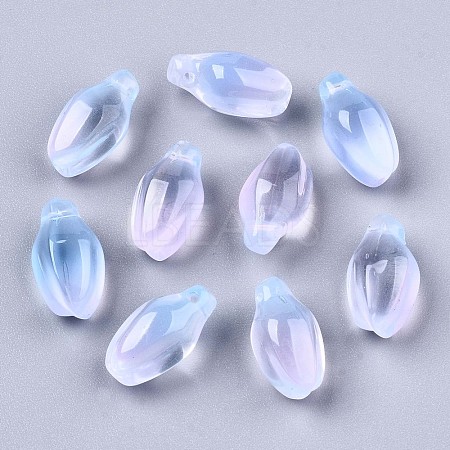 Transparent Spray Painted Glass Beads GLAA-N035-013-C01-1