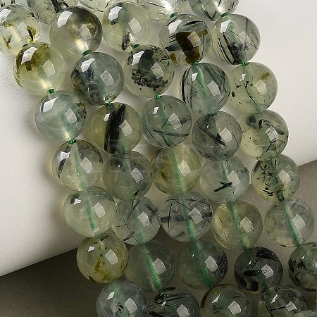Natural Prehnite Beads Strands G-G474-A01-8mm-1
