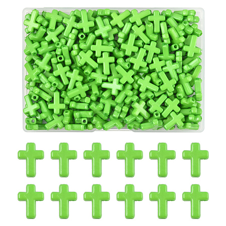 200Pcs Opaque Acrylic Beads SACR-FS0001-39C-1