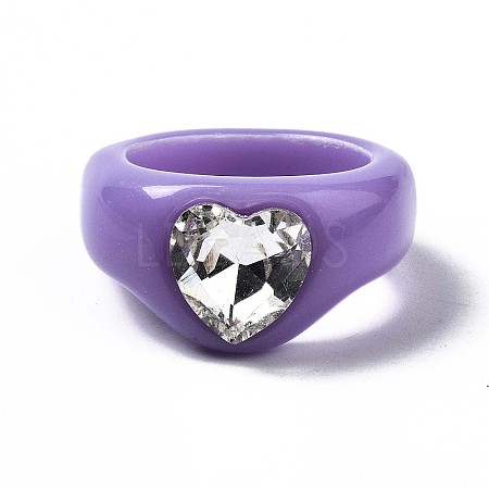 Opaque Acrylic Finger Rings RJEW-Q162-001C-1