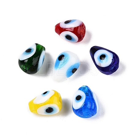 Handmade Evil Eye Lampwork Beads LAMP-T021-16M-1