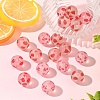 20Pcs 4 Styles Transparent Frosted Acrylic Beads FACR-YW0001-12-4
