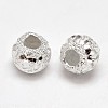 Fancy Cut Textured 925 Sterling Silver Round Beads STER-F012-03E-1