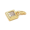 Brass Pave Cubic Zirconia Pendants KK-K368-13G-04-2