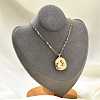 304 Stainless Steel Constellation Pendant Necklaces NJEW-K392-01G-03-1