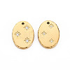 Ion Plating(IP) 304 Stainless Steel Micro Pave Clear Cubic Zirconia Pendants X-STAS-N097-114LG-NR-1