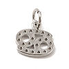 Brass Micro Pave Cubic Zirconia Charms KK-E077-02P-02-2