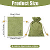 24Pcs 6 Colors Flower Printed Cloth Drawstring Bags ABAG-CA0001-22B-2