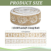 10 Yards Organza Embroidery Flower Ribbons with Paillettes SRIB-WH0011-202B-2