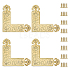 4Pcs Brass Corner Protector for Cabinet Furniture KK-PH0014-18G-1