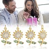 10Pcs Brass Micro Pave Cubic Zirconia Pendants KK-BBC0020-63-6