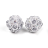 Acrylic Handmade Luminous Polymer Clay Rhinestone Beads CLAY-H003-07E-2