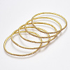 Brass Claw Chain Stretch Bracelets X-BJEW-T010-02G-05-1