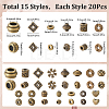 300Pcs 15 Styles Tibetan Style Alloy Beads Set FIND-SP0002-16D-2