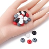 20Pcs 4 Colors Food Grade Eco-Friendly Silicone Focal Beads SIL-YW0001-12B-4