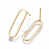 Brass Stud Earrings X-KK-T038-484A-2