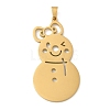 Christmas Theme 304 Stainless Steel Pendants STAS-Q005-01G-05-1