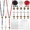   Wood Rosary Beaded Style Necklaces Bracelet Making Finding Kit DIY-PH0021-65-1