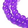 Baking Paint Imitation Jade Glass Round Bead Strands DGLA-Q021-8mm-27-3