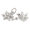 Brass Micro Pave Cubic Zirconia Pendants with Jumping Ring KK-A254-24P-2
