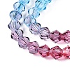 Gradient Color Baking Paint Glass Bead Strands LS-DGLA-A039-T4mm-A017-3
