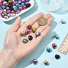 150Pcs Matte Spray Painted Skull Acrylic Beads ACRP-FS0001-01-4