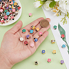 100Pcs UV Plating Acrylic European Beads OACR-HY0001-26-4