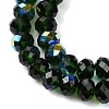 Electroplate Transparent Glass Beads Strands EGLA-A046-01C-18-2
