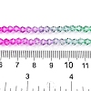 Gradient Color Baking Paint Glass Bead Strands DGLA-A039-T6mm-A010-5