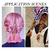 20Pcs 20 Colors Polyester & Plastic Girls Hair Accessories OHAR-TA0001-18-8