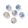 Luminous Handmade Enamel Gold Sand Glass Beads Strands LAMP-U004-08G-2