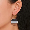 Tri-color Resin & Wood Pendants RESI-CJ0001-15-7